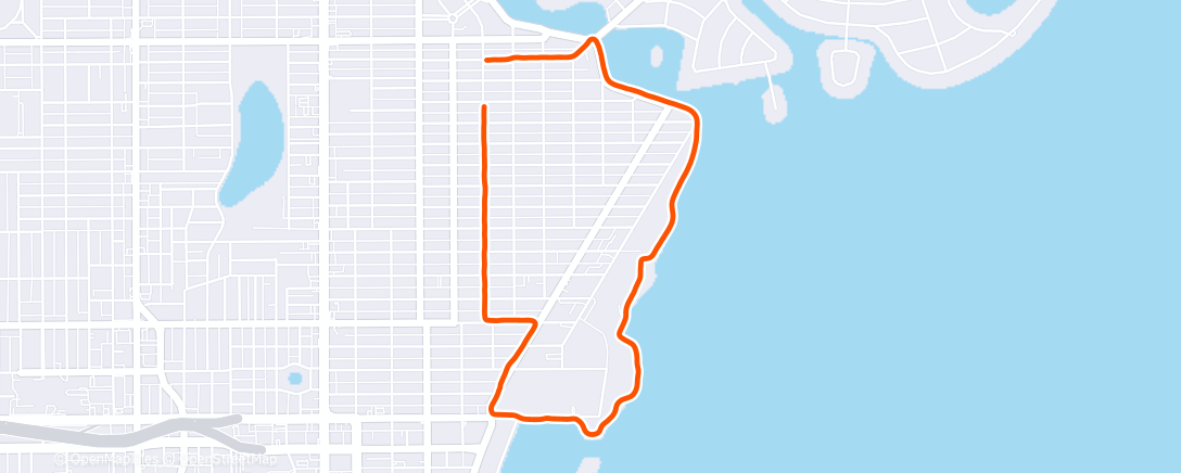 Map of the activity, Afternoon Run