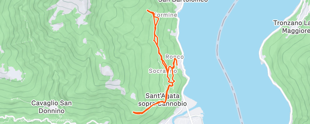 Map of the activity, Pedalata dell'ora di pranzo