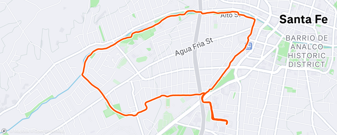 Map of the activity, Evening Run