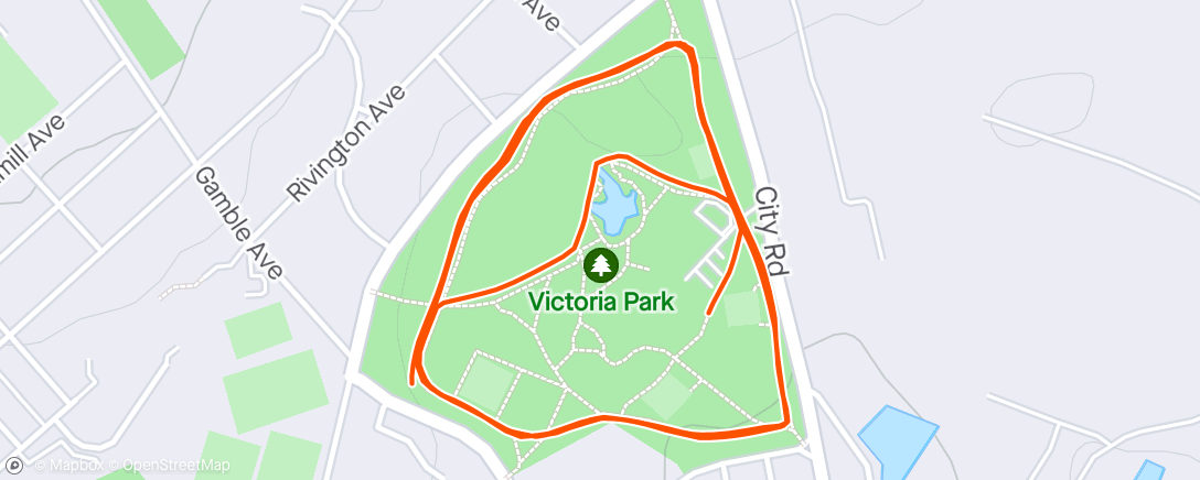 Map of the activity, parkrun #142
