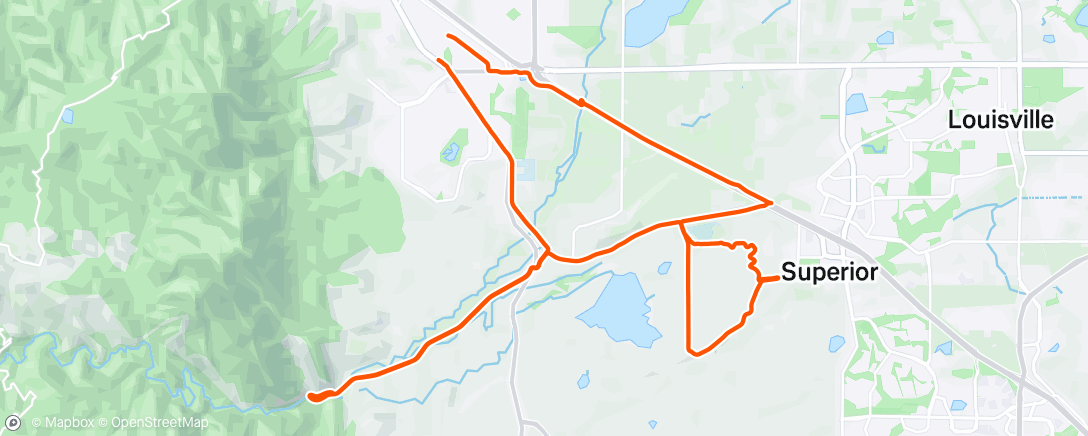 Map of the activity, Afternoon Ride