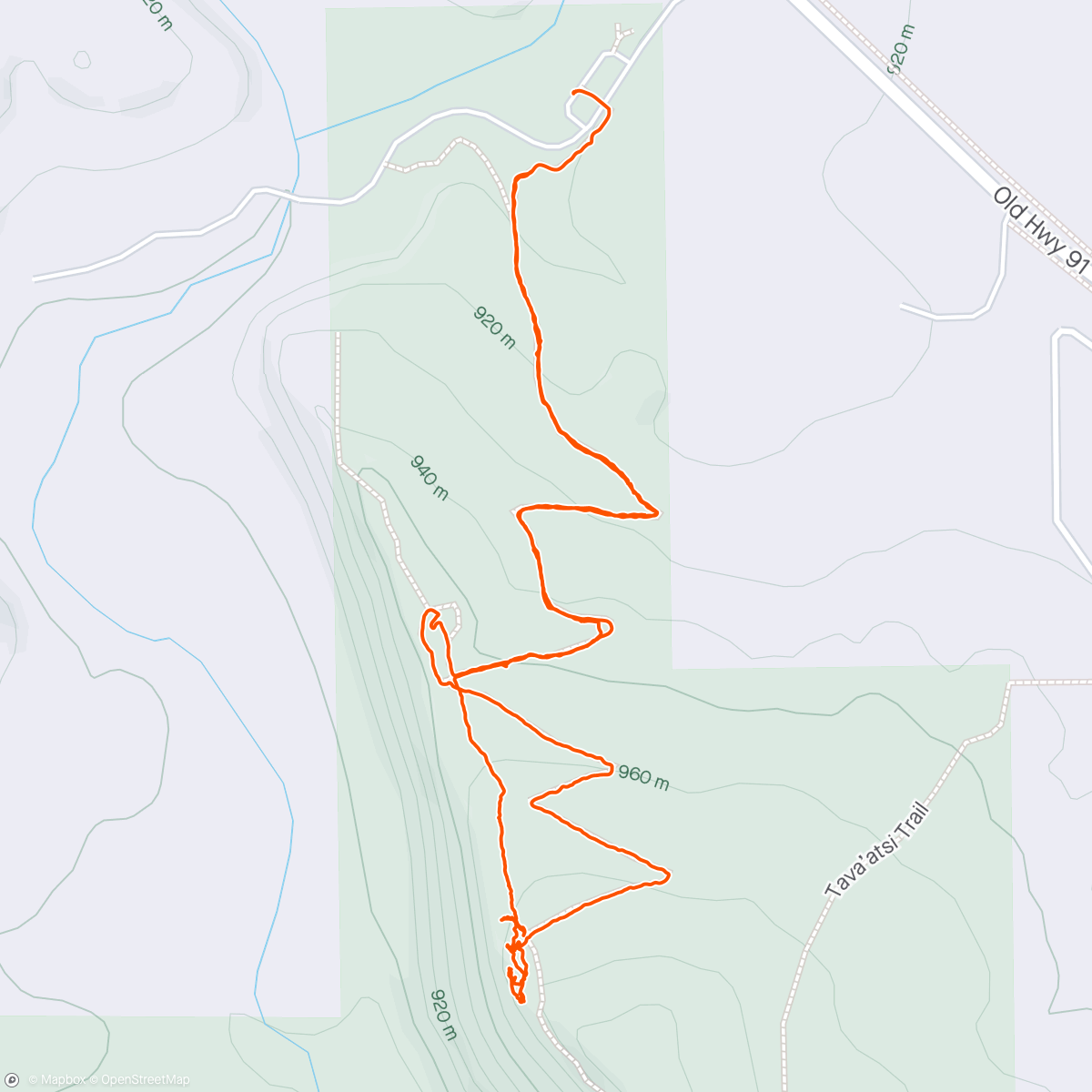 Map of the activity, Hike - Anastazi Trail