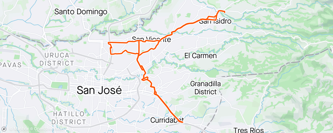 Map of the activity, Bicicleta por Coro-Tres Ríos 🚴🏻‍♂️