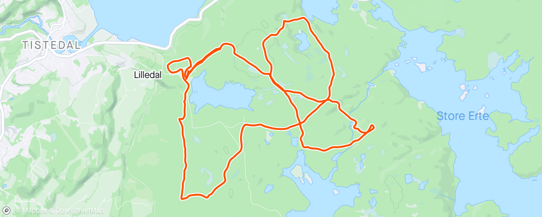 Map of the activity, Halden O-meeting lang