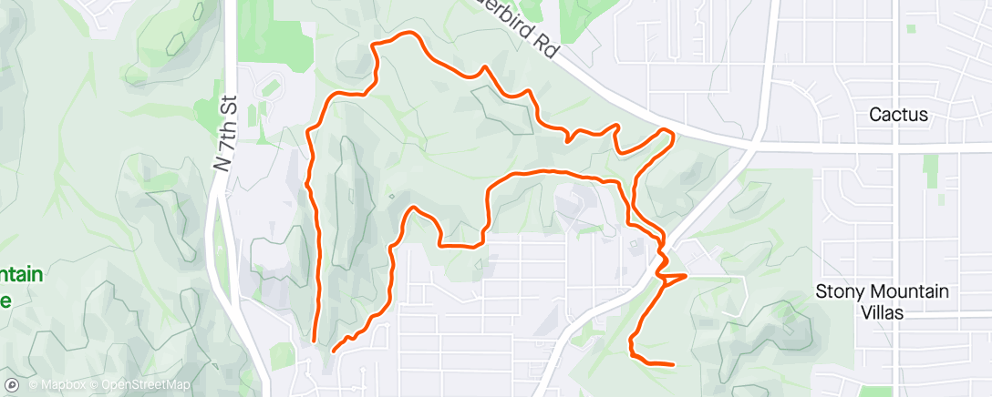 Map of the activity, Lunch Mountain Bike