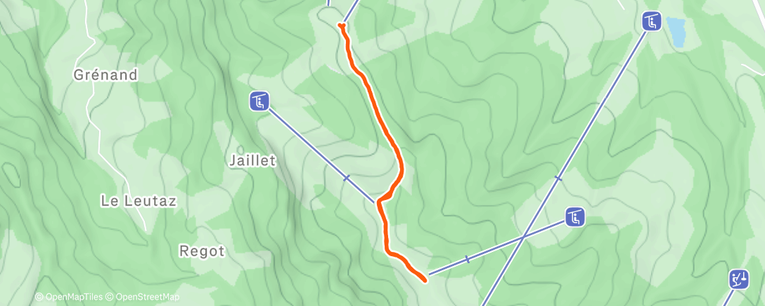 Map of the activity, Randonnée