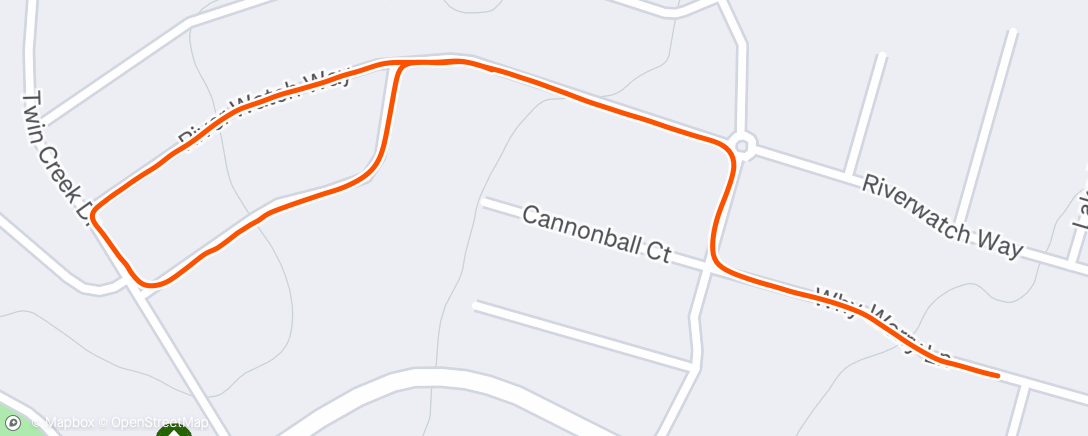 Map of the activity, Morning Run