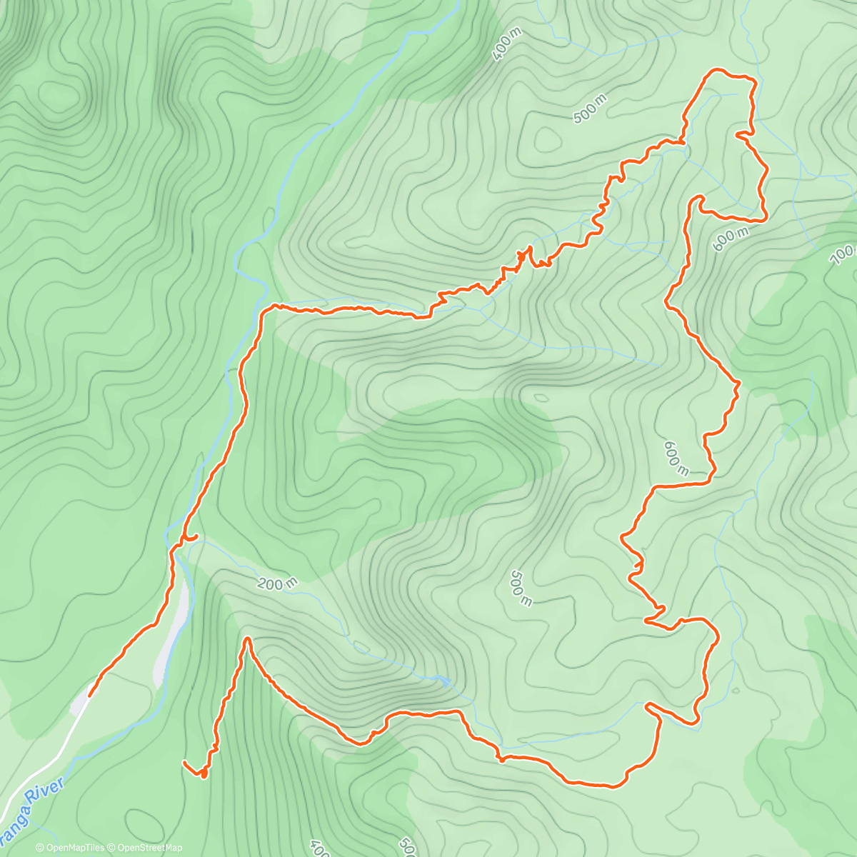 Map of the activity, Billygoat track Coromandel Forest Park