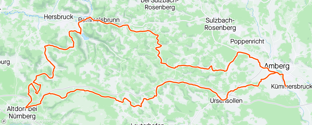 Map of the activity, RSG Training- Lieblingsrunde gen Westen