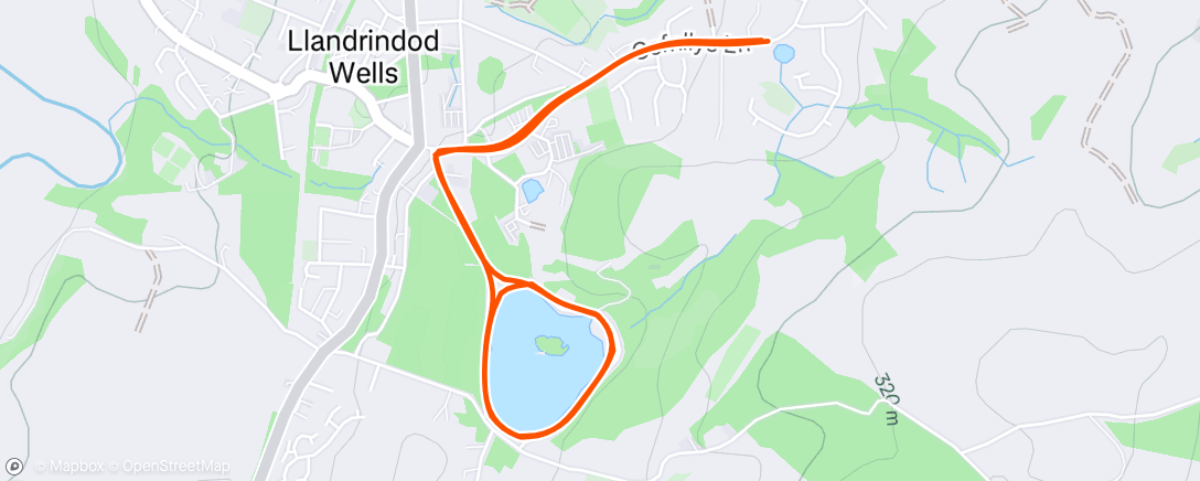 アクティビティ「Llandrindod lake run」の地図