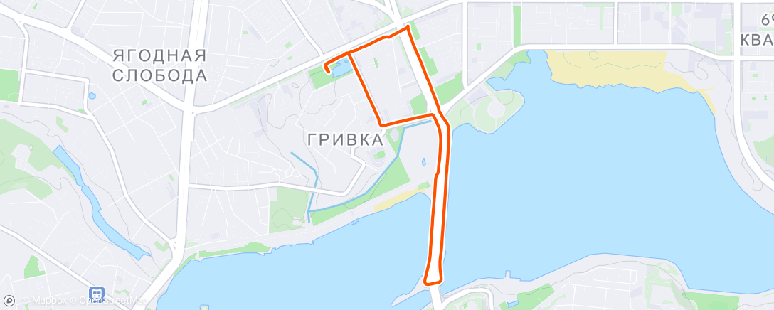 Map of the activity, Afternoon Run