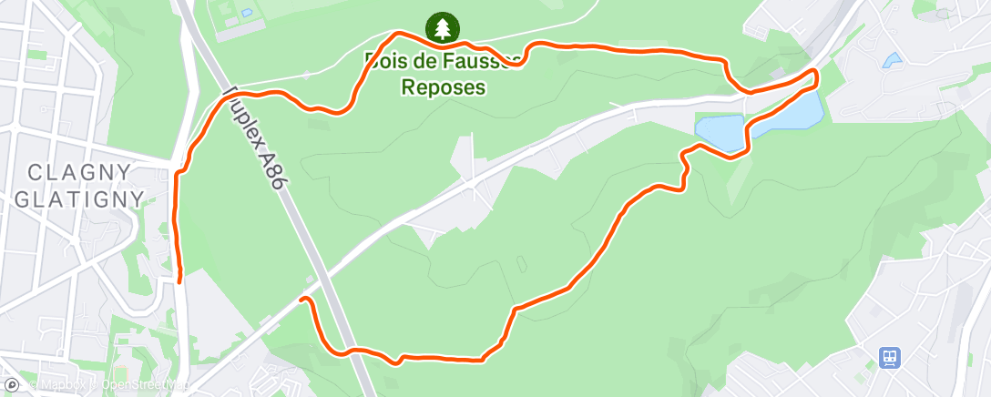 Map of the activity, Afternoon Trail Run