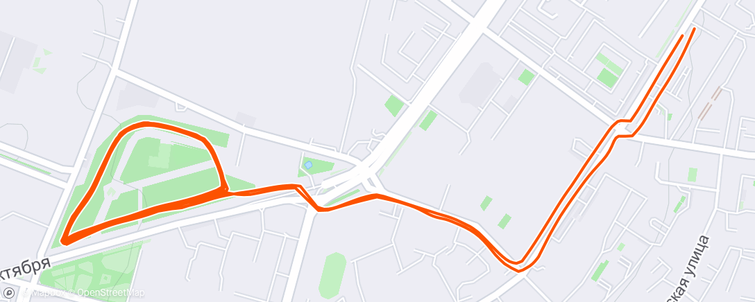 Map of the activity, Morning Run