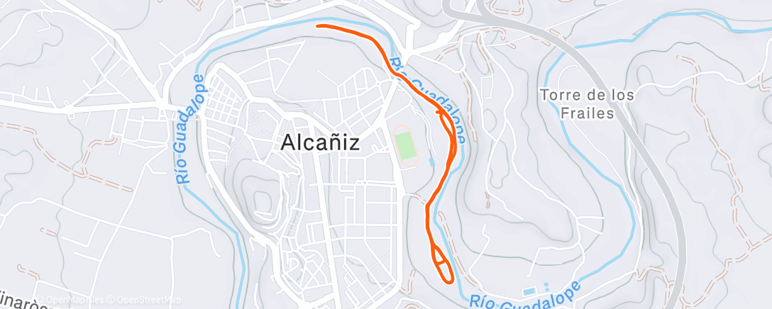 Map of the activity, Lunch Run