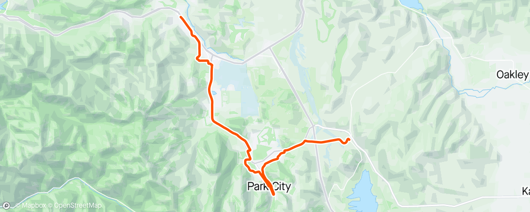 Map of the activity, Ride home from work.