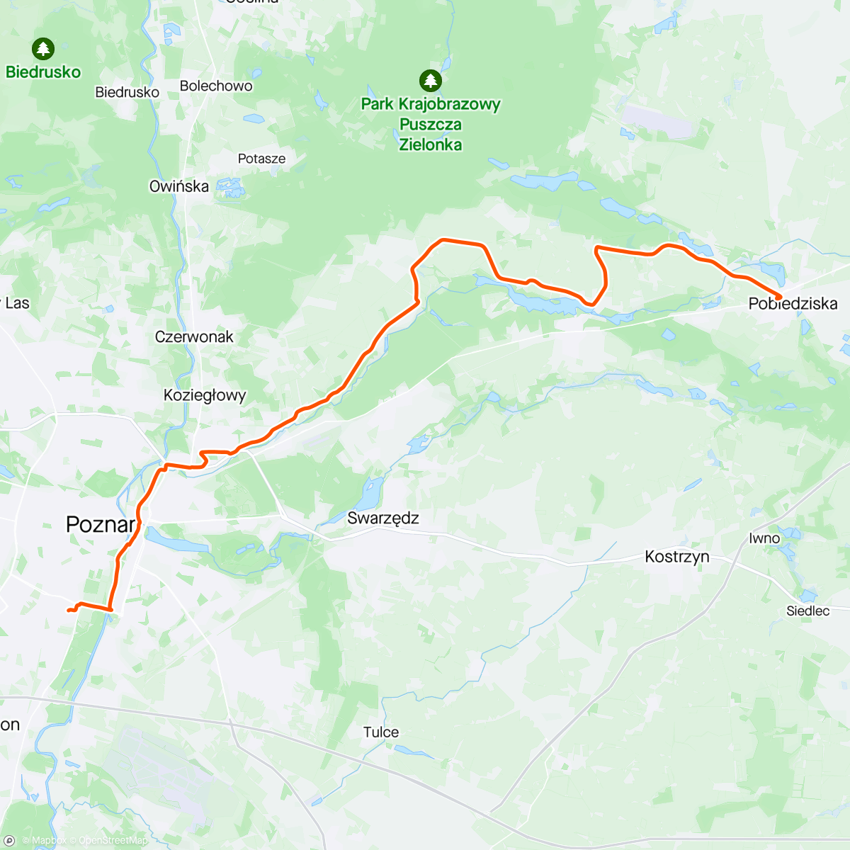 Karte der Aktivität „fast Poznan escape”