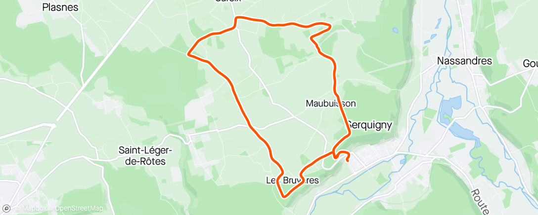 Map of the activity, Footing avant une longue semaine d'attente