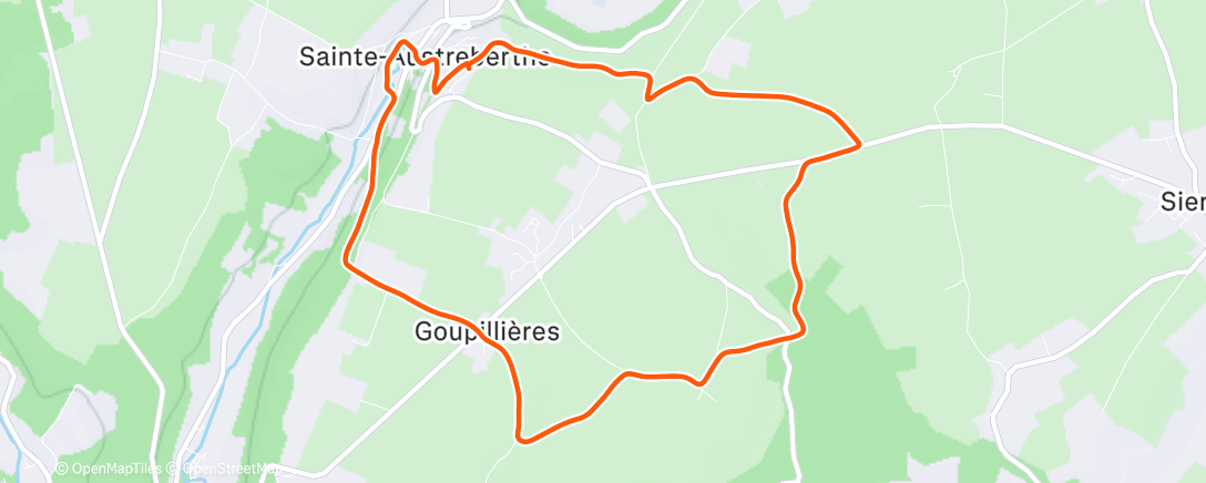 Map of the activity, Sortie boueuse avec Maud et la sister
