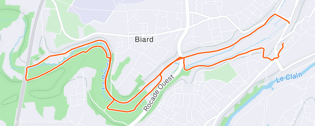 Map of the activity, Lunch Trail Run