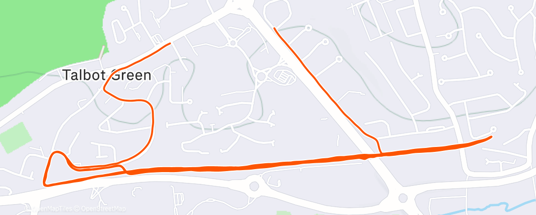 Map of the activity, Afternoon Run