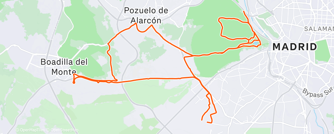 Map of the activity, Lunch Ride