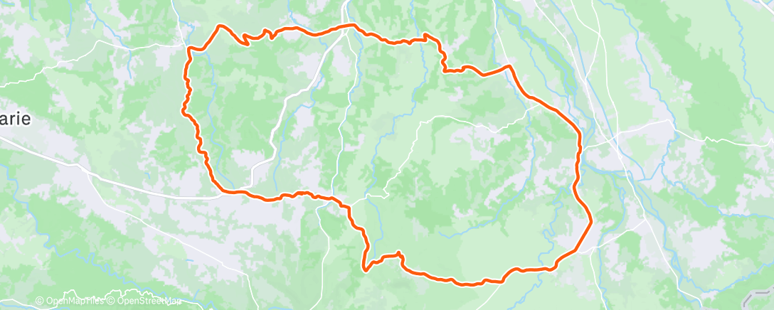 Map of the activity, Morning Ride
