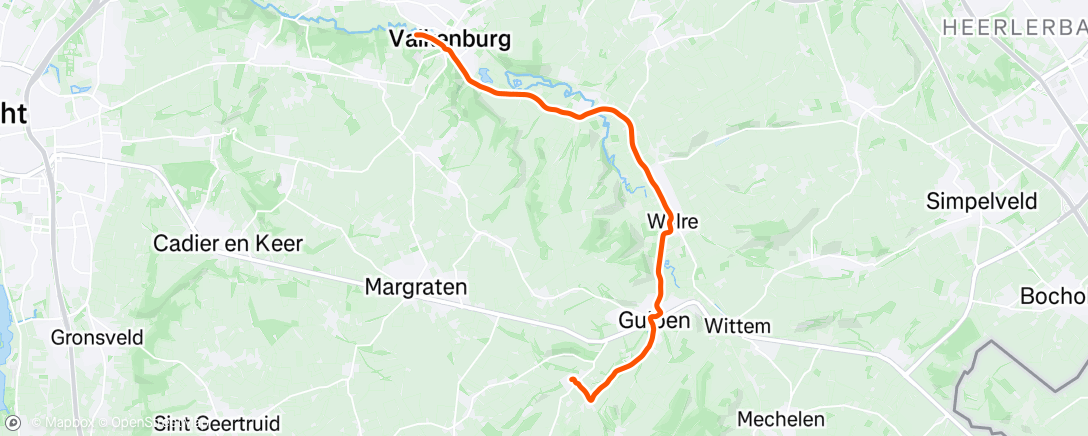 Map of the activity, Afternoon Ride