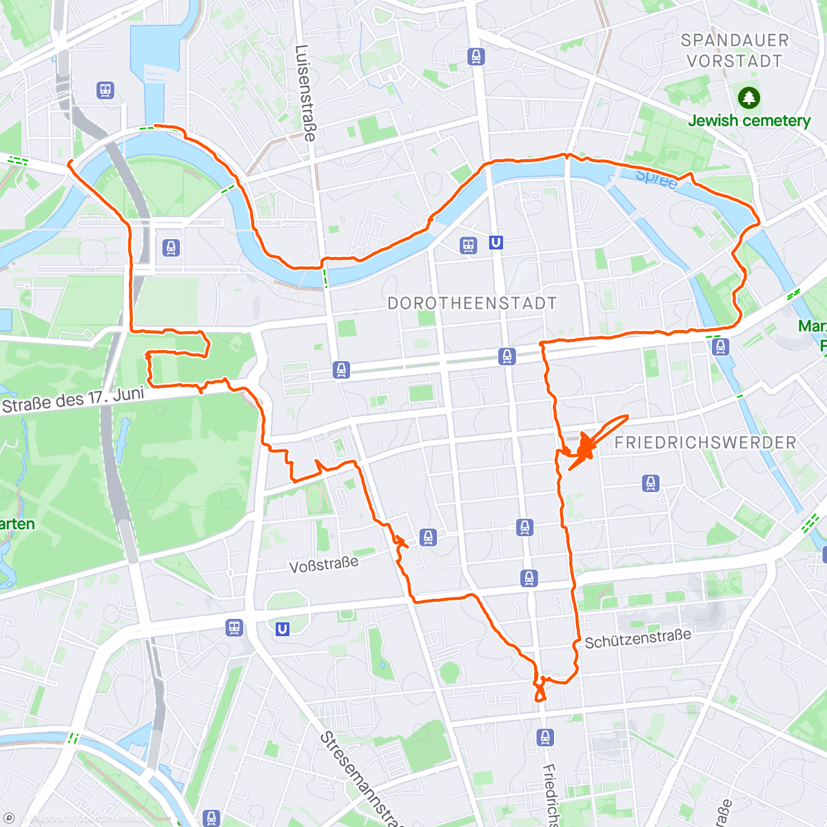 Map of the activity, Berlin 2