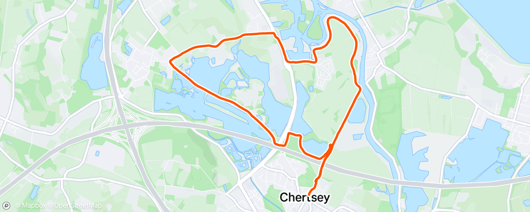 Map of the activity, Northern Burway and Monk's Walk Loop Anticlockwise