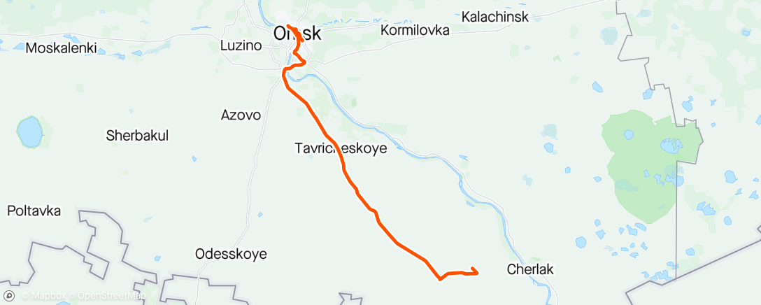 Mapa da atividade, Омск-Любовка