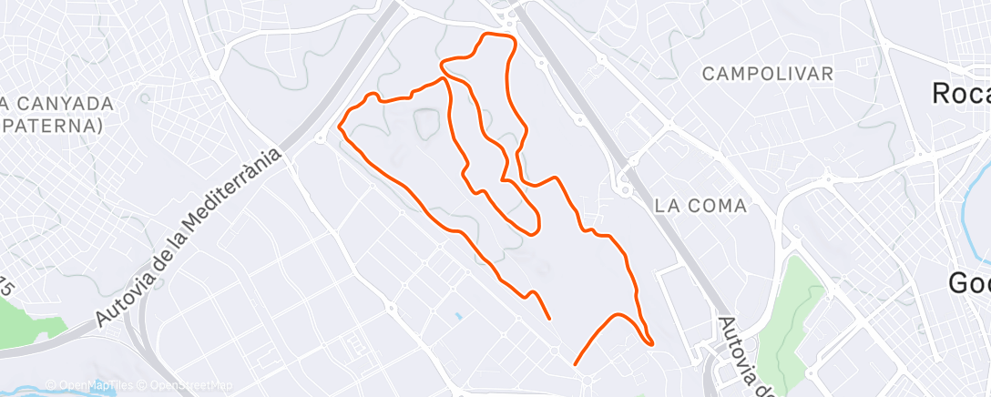 Map of the activity, Test Shimano XTR Di2