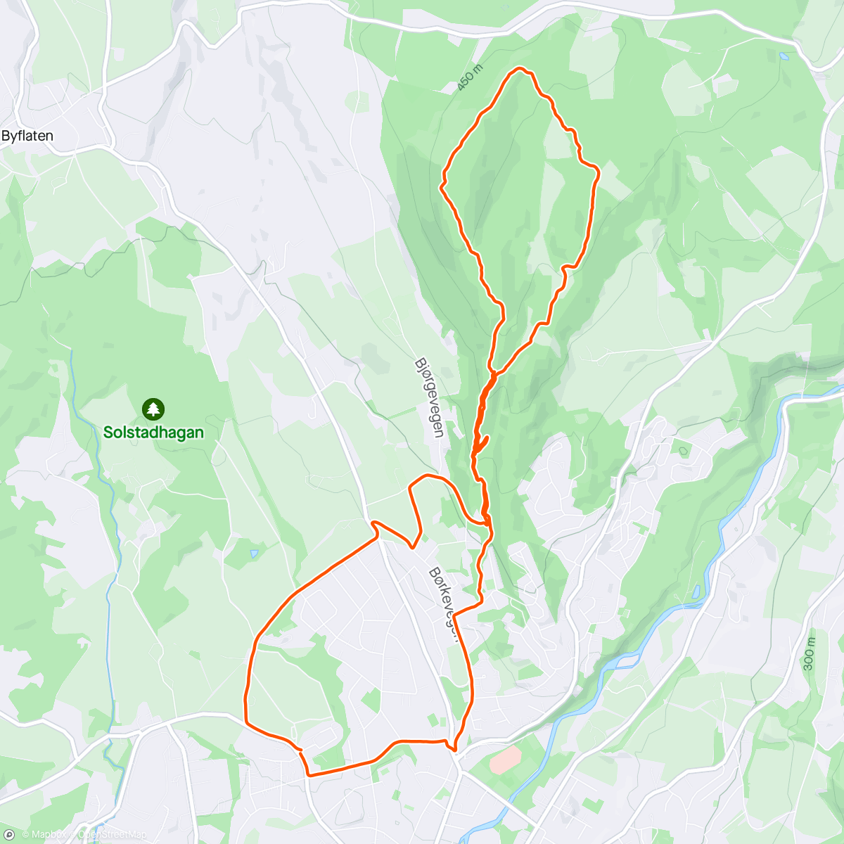 Map of the activity, Morning Walk over Bjørgeberget! 🙏🙌🚶‍➡️🌞