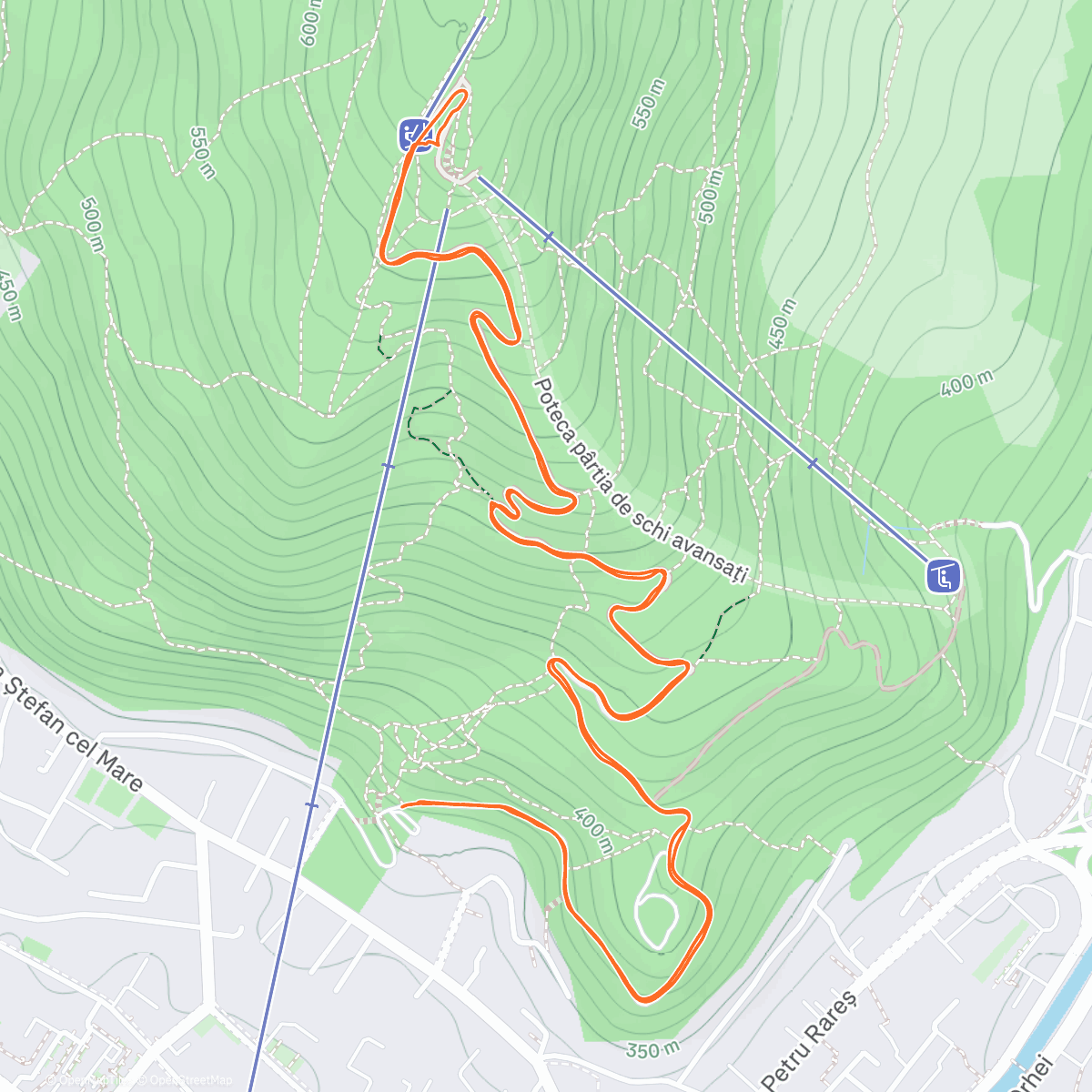 Map of the activity, Lunch Trail Run