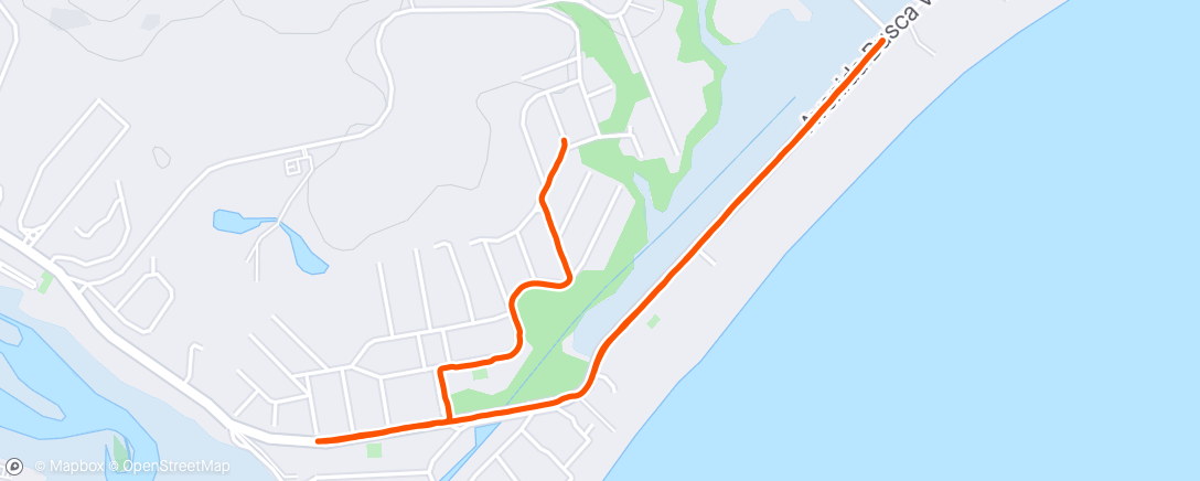 Map of the activity, Morning Run - regenerativo