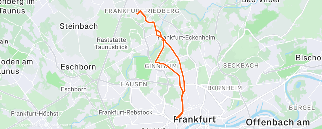 Карта физической активности (Fahrt am Nachmittag)