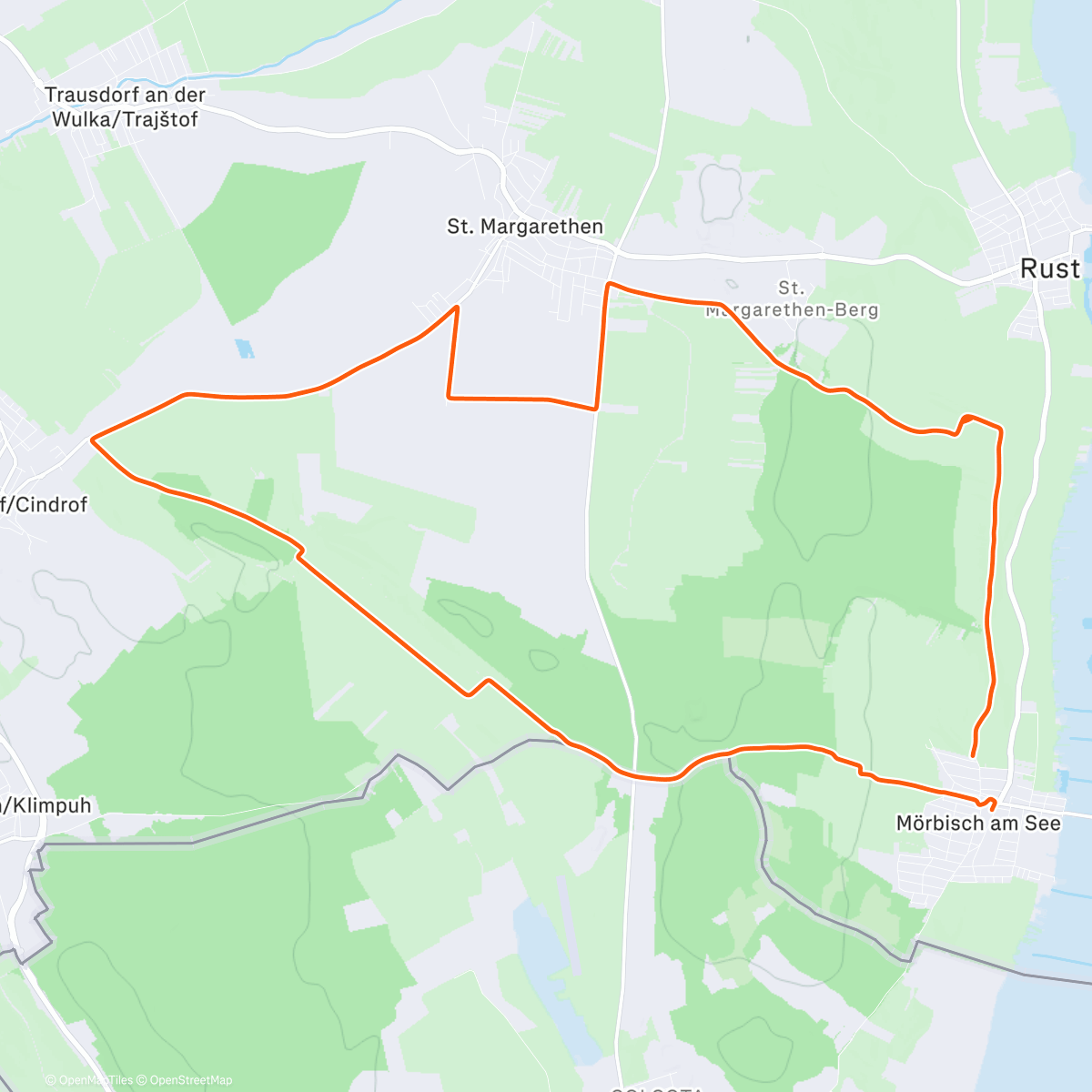 Map of the activity, ROUVY - EZF Neusiedlersee