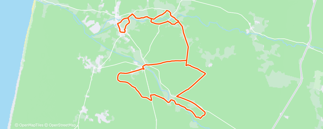 Map of the activity, Vélo dans l'après-midi