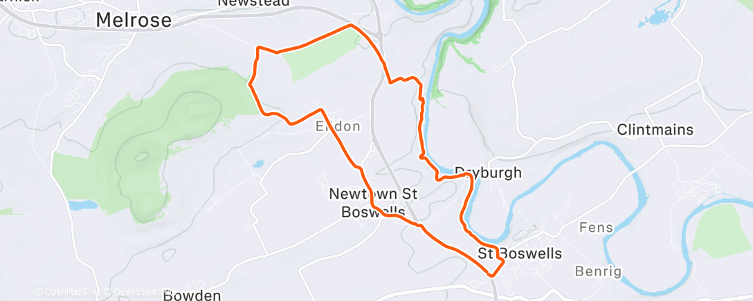 Map of the activity, Morning Run