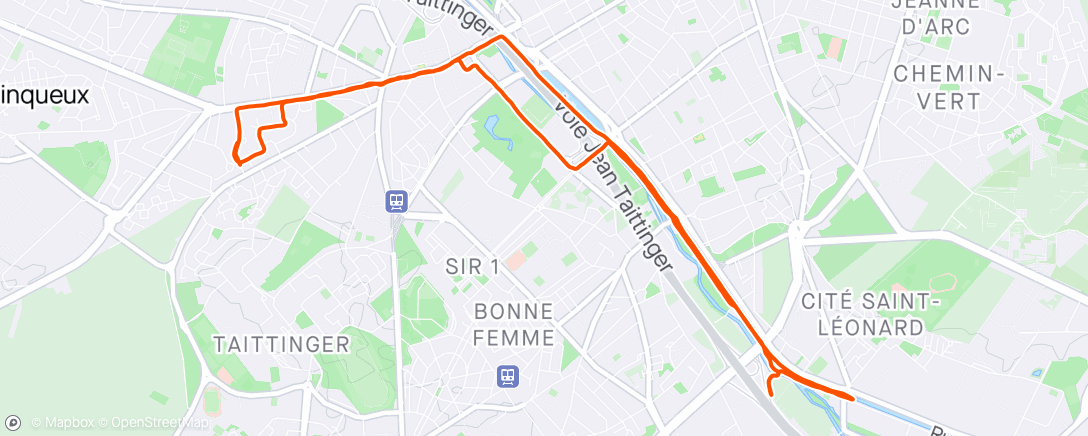 Map of the activity, Run lendemain de soirée 🥴☀️🥶