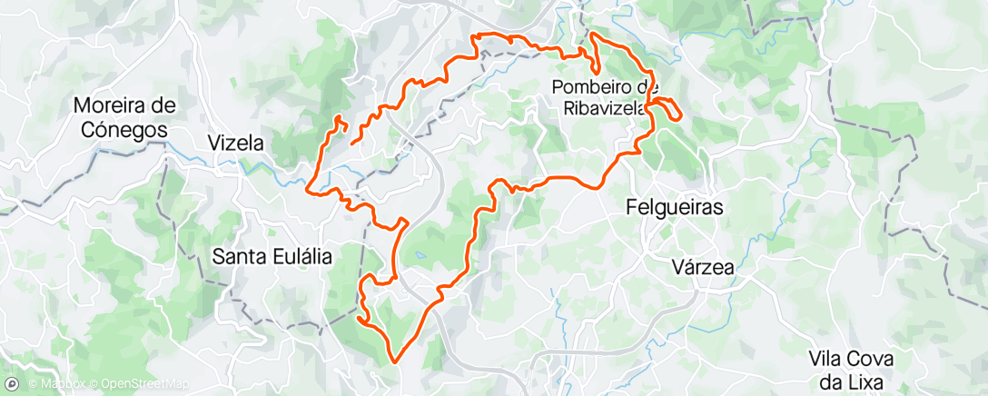 アクティビティ「Volta de bicicleta de montanha vespertina」の地図