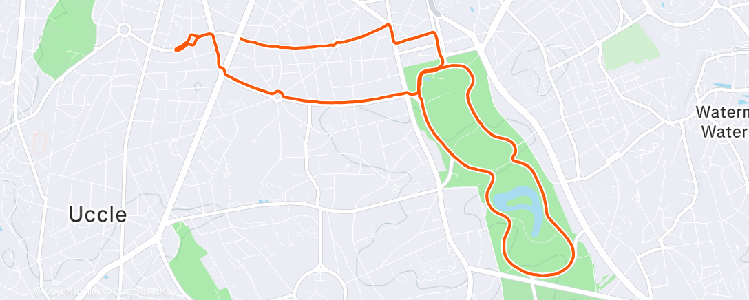 Map of the activity, Course à pied dans l'après-midi