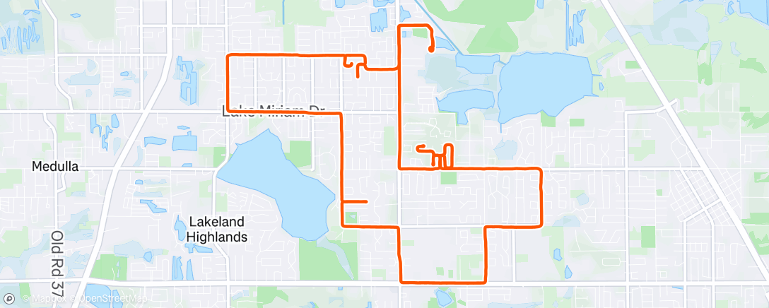 Map of the activity, Morning Run