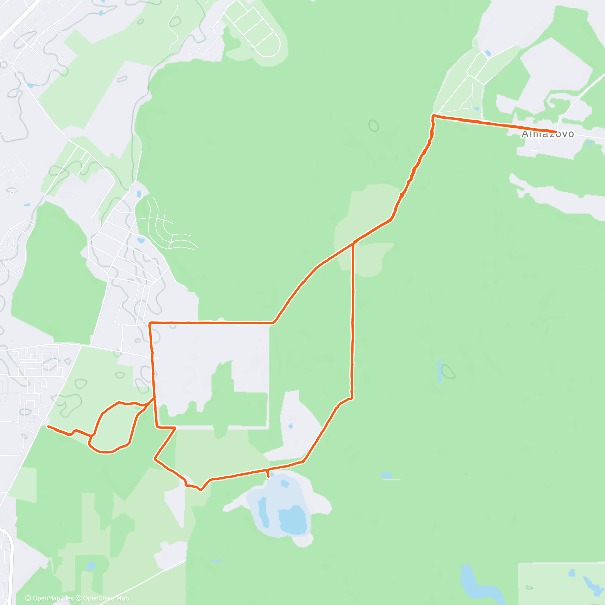 Map of the activity, С Серегой в Алмазово ✌️🥷❄️