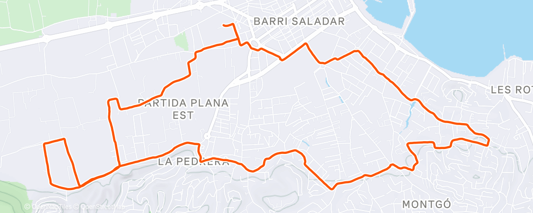 Map of the activity, 60' en z2 ondulados🏃🏽‍♂️🎢