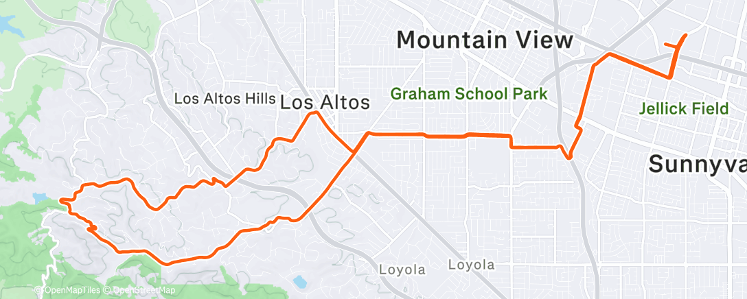 Map of the activity, Afternoon Ride