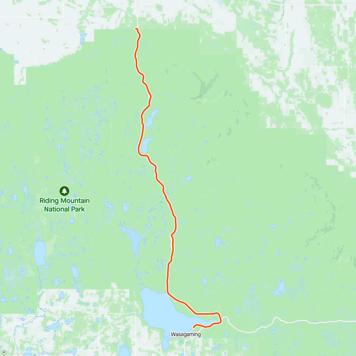 Mapa da atividade, ROUVY - Riding Mountain National Park | Canada