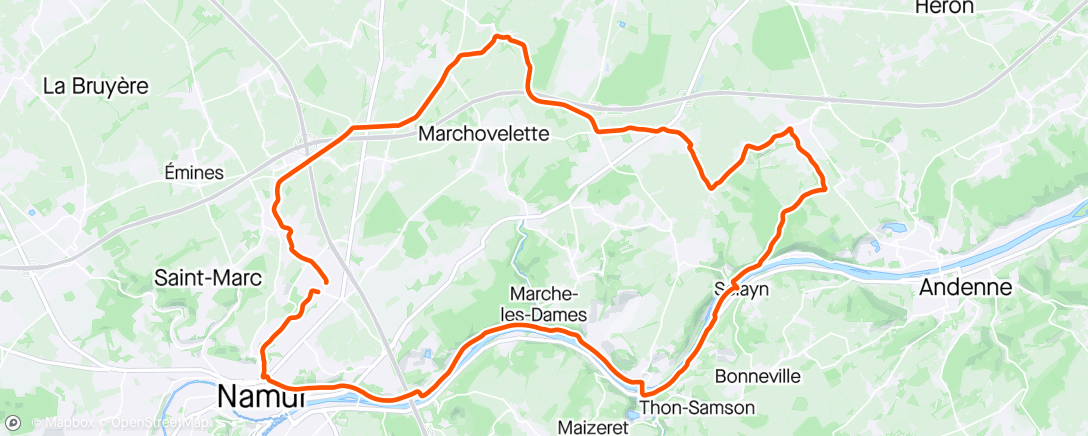 Mapa de la actividad (Sortie vélo en soirée)