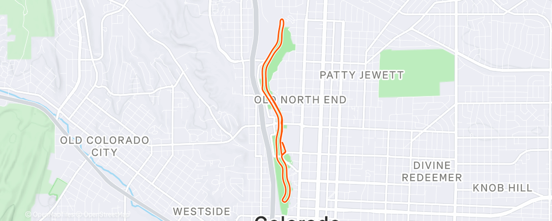 Map of the activity, February summer