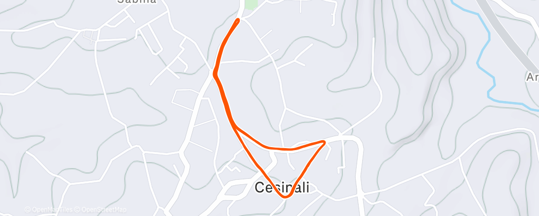 Map of the activity, Corsa di san Silvestro -  Cesinali (AV)