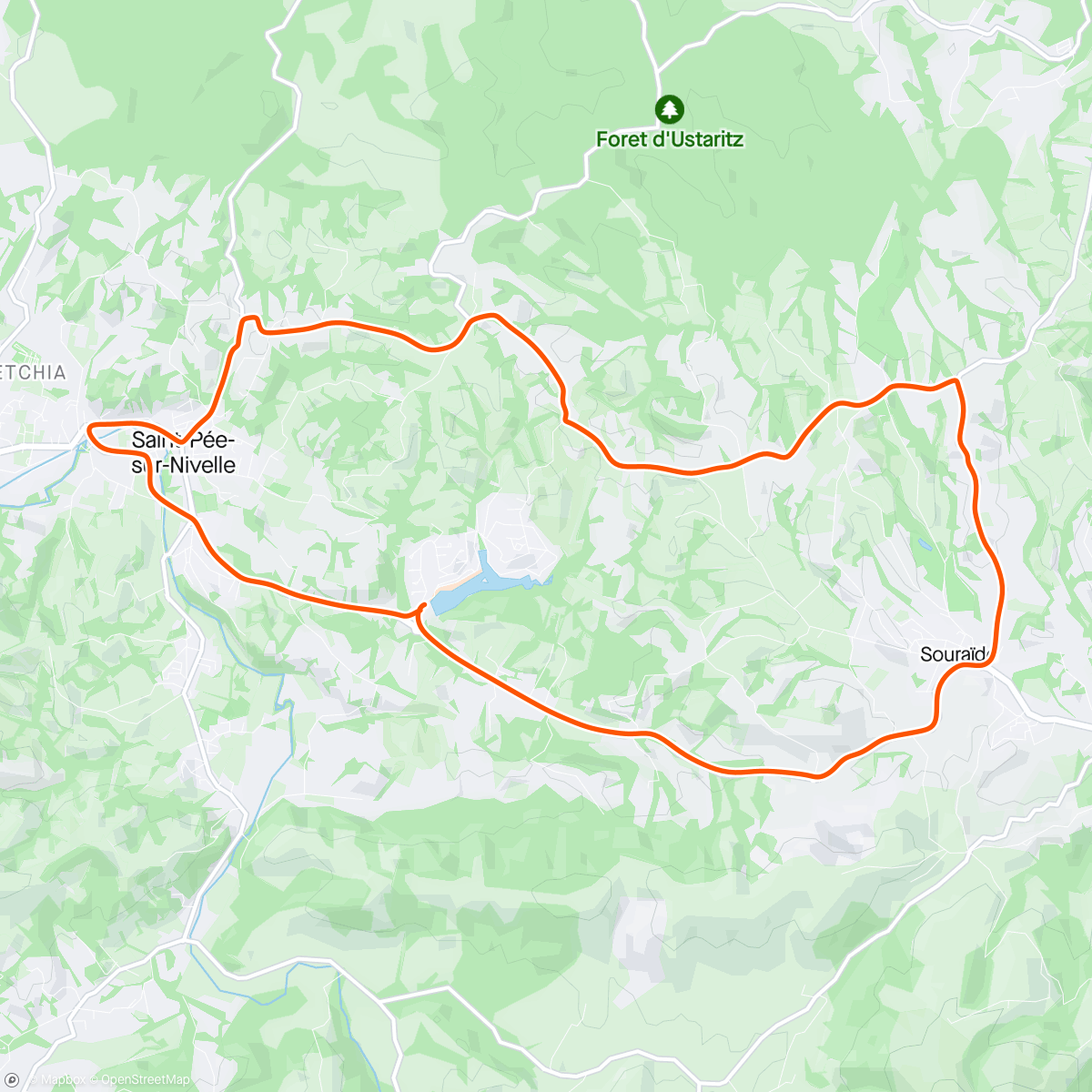 Map of the activity, Triathlon st pee sur nivelle